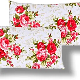 Polyester Fibre Floral Sleeping Pillow Pack of 2-11