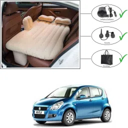 ™ Car Inflatable Bed Beige with Two Air Pillows with Pump Kit for Ritz car Bed air sofa Car Inflatable Bed-image-10