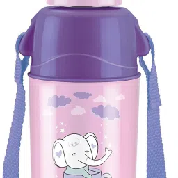 Kool Trendy 400 Plastic Insulated Water Bottle with Straw for Kids, Purple 400 ml Water Bottle-image-48