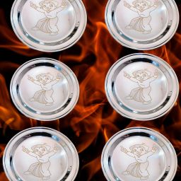 KANJAK PALTES/KANJAK GIFT/STAINLESS STEEL/PLATES/6PC/BHIM Quarter Plate-image-13