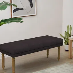Chumbak Grey Nawaab Bench - Brown Coal-image-36