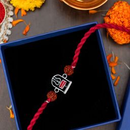 Meenakari Heritage Jewellery 92.5 Sterling Silver Rakhi With Roli Chawal & Card-image-57