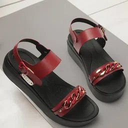 ELLE Embellished Open Toe Flatform Heels-49