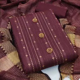 MANVAA Geometric Woven Design Unstitched Dress Material-image-5