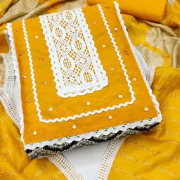 MANVAA Embellished Pure Cotton Unstitched Dress Material-image-29