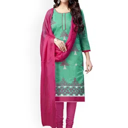 Maroosh Ethnic Motifs Printed Zari Cotton Unstitched Dress Material-picture-12