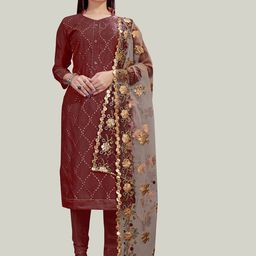 Maroosh Embroidered Unstitched Dress Material-image-81