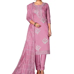 MANVAA Embellished Gotta Patti Unstitched Dress Material-image-7