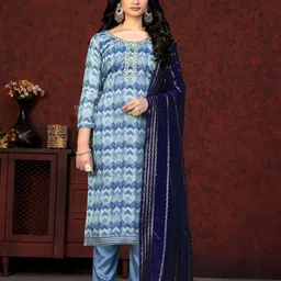 MANVAA Ethnic Motif Printed Unstitched Dress Material-image-17