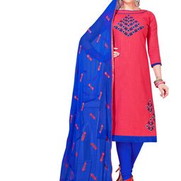 MANVAA Floral Embroidered Unstitched Dress Material-picture-2