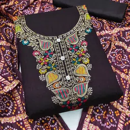 MANVAA Woven Design Banarasi Jacquard Unstitched Dress Material-image-26