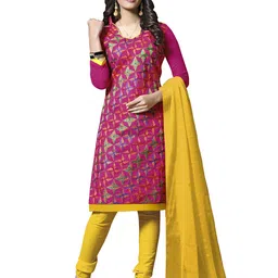 MANVAA Ethnic Motifs Embroidered Unstitched Dress Material-image-78