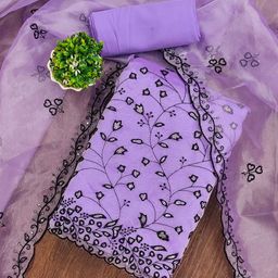 Maroosh Embellished Organza Unstitched Dress Material-image-56