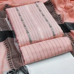 MANVAA Woven Design Striped Unstitched Dress Material-image-35