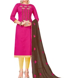 MANVAA Ethnic Motifs Embroidered Unstitched Dress Material-image-69