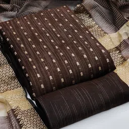 MANVAA Ethnic Motifs Woven Design Cotton Jacquard Unstitched Dress Material-image-90