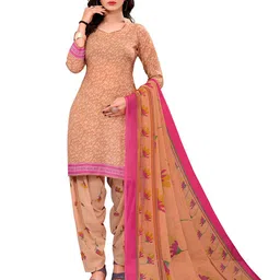 MANVAA Printed Silk Crepe Unstitched Dress Material-image-92