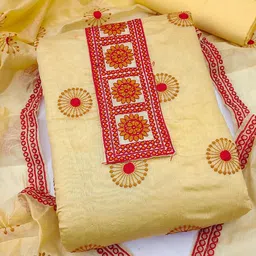 MANVAA Floral Embroidered Unstitched Dress Material-image-66