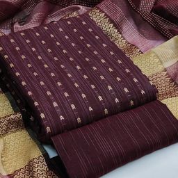 MANVAA Ethnic Motifs Woven Design Unstitched Dress Material-image-95