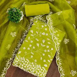 Maroosh Embellished Organza Unstitched Dress Material-picture-22