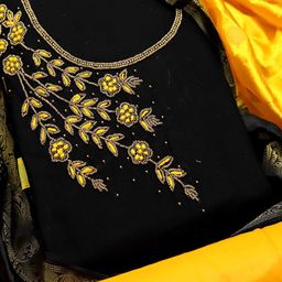 MANVAA Zardosi Unstitched Dress Material-image-7