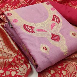 MANVAA Ethnic Motifs Woven Design Unstitched Dress Material-image-84