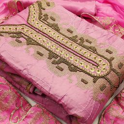 MANVAA Embellished Beads and Stones Unstitched Dress Material-image-25