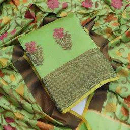MANVAA Ethnic Motifs Woven Design Unstitched Dress Material-image-94