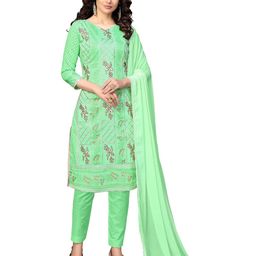 MANVAA Floral Embellished Unstitched Dress Material-image-38
