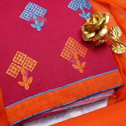 MANVAA Ethnic Motifs Embroidered Unstitched Dress Material-image-98