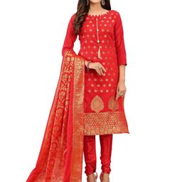 MANVAA Floral Woven Design Unstitched Dress Material-image-30