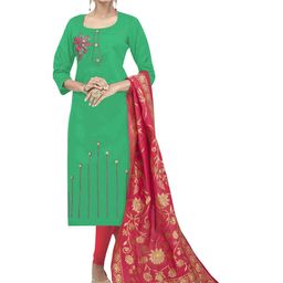 MANVAA Floral Embroidered Unstitched Dress Material-picture-35