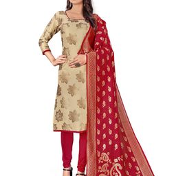 MANVAA Ethnic Motifs Woven Design Unstitched Dress Material-image-34