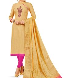 MANVAA Floral Embellished Unstitched Dress Material-55