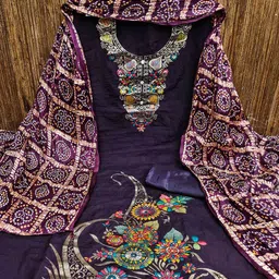 KALINI Ethnic Motifs Printed Unstitched Dress Material-image-78