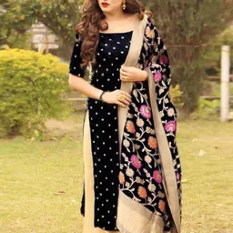Sidhidata Ethnic Motifs Woven Design Zari Unstitched Dress Material-image-11