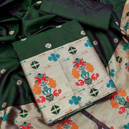 SHADOW & SAINING Ethnic Motifs Woven Design Unstitched Dress Material-picture-5