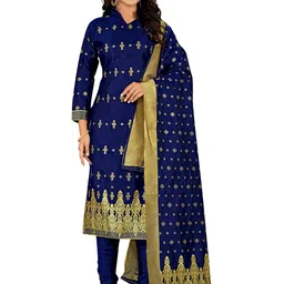 MANVAA Woven Design Zari Unstitched Dress Material-image-3