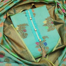 SHADOW & SAINING Ethnic Motifs Woven Design Unstitched Dress Material-picture-26