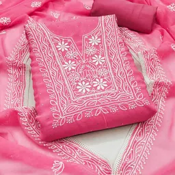 KALINI Floral Embroidered Unstitched Dress Material-picture-4