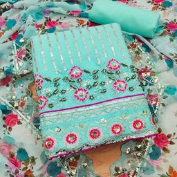 Panzora Embroidered Unstitched Dress Material-image-64
