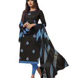 MANVAA Floral Embroidered Modal Cotton Unstitched Dress Material-image-15
