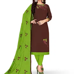 MANVAA Ethnic Motifs Embroidered Unstitched Dress Material-image-92