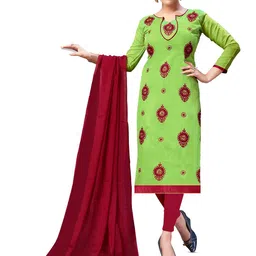 MANVAA Ethnic Motifs Embroidered Unstitched Dress Material-image-76