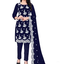 KALINI  Floral Embroidered Unstitched Dress Material-image-94
