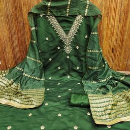 Panzora Ethnic Motifs Embroidered Unstitched Dress Material-picture-14