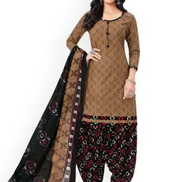 MIRAAN Printed Pure Cotton Unstitched Dress Material-image-89