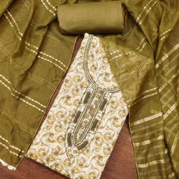 KALINI Printed Pure Cotton Unstitched Dress Material-image-22