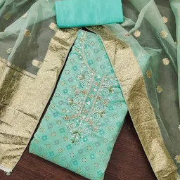 KALINI Printed Pure Cotton Unstitched Dress Material-image-83