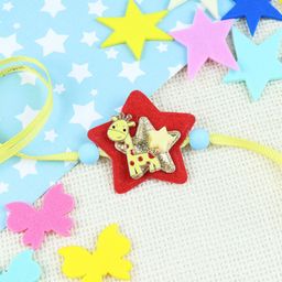 Asthetika Giraffe Thread Rakhi With Roli Chawal-52